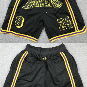 Los Angeles Lakers Black Shorts (Run Small)