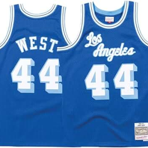NBA Lakers #44 Jerry West  Blue Retro Swingman Jersey