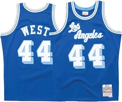NBA Lakers #44 Jerry West Blue Retro Swingman Jersey