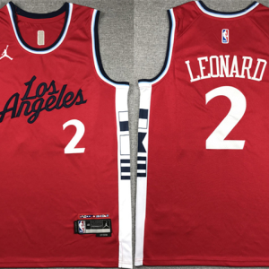 Men's Los Angeles Clippers #2 Kawhi Leonard Red Stitched Jersey