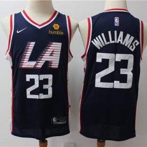 NBA Clippers #23 Williams Navy City Edition Swingman Nike Men Jersey