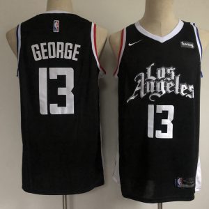 NBA Los Angeles Clippers #13 Paul George Black 2020-21 City Edition Jersey