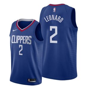NBA Clippers 2 Kawhi Leonard Blue Swingman Nike Men Jersey