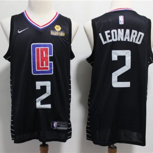 NBA Clippers 2 Kawhi Leonard Black Swingman Nike Men Jersey