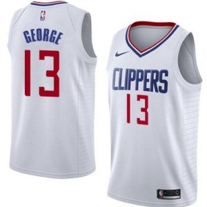NBA Clippers 13 Paul George White Swingman Nike Men Jersey