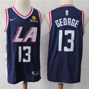 NBA Clippers 13 Paul George Navy City Edition Swingman Nike Men Jersey