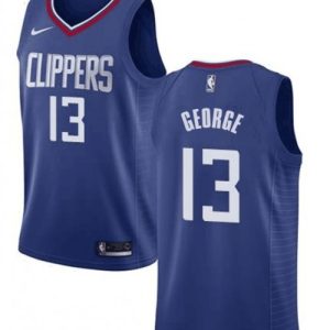 NBA Clippers 13 Paul George Blue Swingman Nike Men Jersey