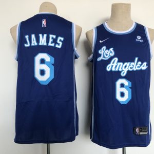 NBA Los Angeles Lakers #6 LeBron James Blue Jersey