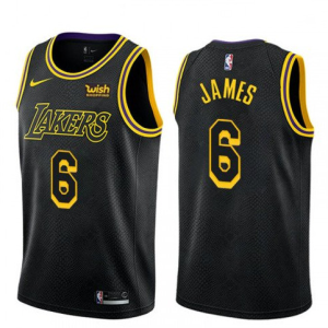 NBA  Los Angeles Lakers #6 LeBron James Black Jersey