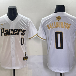 Men's Indiana Pacers #00 Bennedict Mathurin White Baseball Jersey