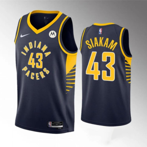 Men's Indiana Pacers #43 Pascal Siakam Navy Icon Edition Stitched Basketball Jersey