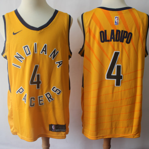 NBA Pacers 4 Victor Oladipo Yellow Nike Men Nike Jersey
