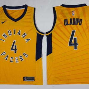 NBA Indiana Pacers #4 Oladipo Yellow Nike Jersey
