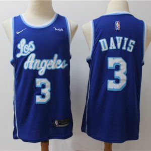 NBA Los Angeles Lakers #3 Anthony Davis Blue Jersey