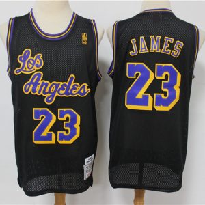 NBA Los Angeles Lakers #23 James Bryant Black Hardwood Classics Mesh Jersey