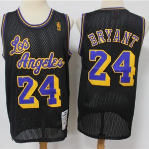 NBA Los Angeles Lakers #24 Kobe Bryant Black Hardwood Classics Mesh Jersey