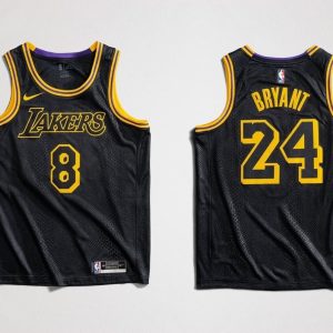 NBA Los Angeles Lakers  #8 & #24 Kobe Bryant Black Mamba Swingman Jersey