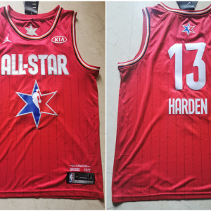 Men's NBA Houston Rockets #13 James Harden Red 2020 All-Star Stitched Jersey