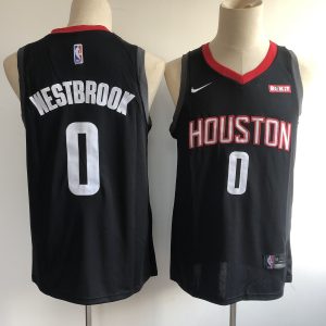 NBA Houston Rockets 0 Russell Westbrook Black Nike Men Jersey