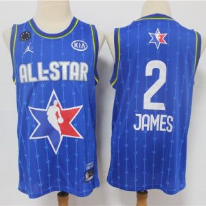 Men's NBA Los Angeles Lakers #2 LeBron James Blue 2020 All-Star Stitched Jersey
