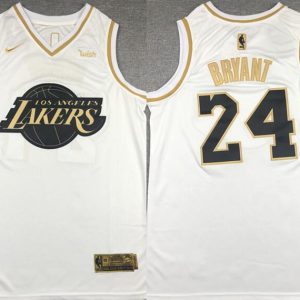 Nike NBA Los Angeles Lakers #24 Kobe Bryant White 2019 Golden Edition Stitched Jersey