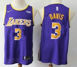NBA Lakers #3 Anthony Davis Purple Nike Swingman Men Jersey With Logo