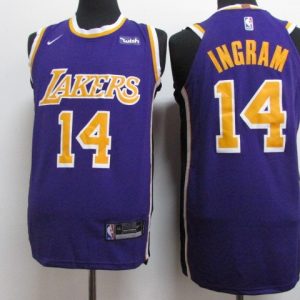 NBA Lakers 14 Brandon Ingram Purple 2018-19 Nike Men Jersey