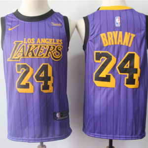 NBA Lakers 24 Kobe Bryant 2018-19 City Edition Purple Nike Men Jersey