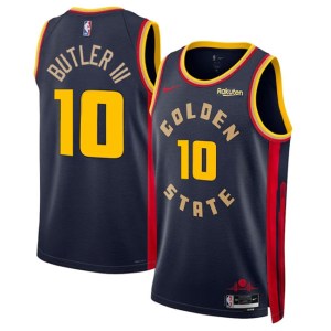 Men's Golden State Warriors #10 Jimmy Bulter III Navy 2025 City Edition Stitched Jersey