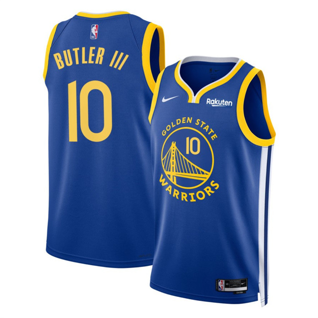 Men's Golden State Warriors #10 Jimmy Bulter III Blue 2025 Icon Edition Stitched Jersey