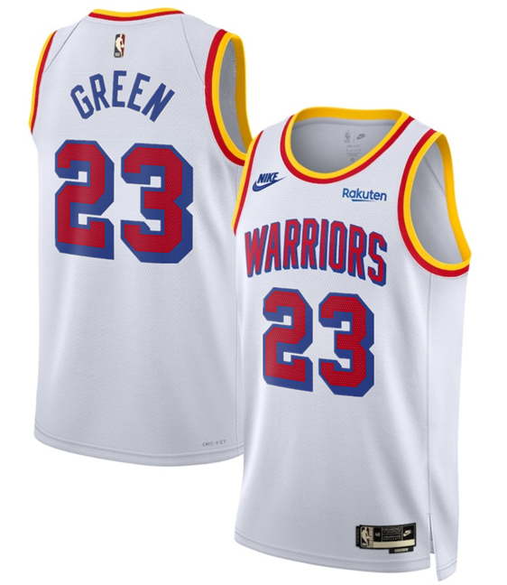 Men's Golden State Warriors #23 Draymond Green White 2024/25 Classic Edition Stitched Jersey