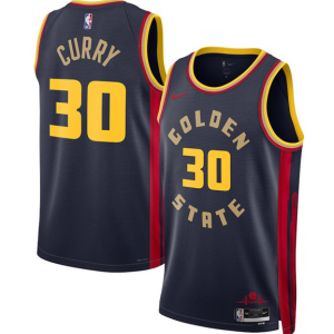 Men's Golden State Warriors #30 Stephen Curry Navy 2024/25 City Edition Swingman Stitched Jersey