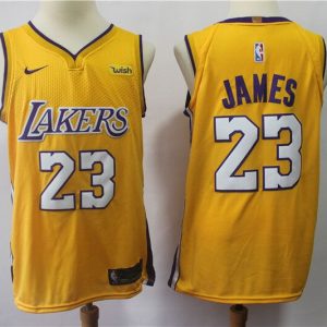 NBA Lakers #23 LeBron James White Swingman Nike Men Jersey
