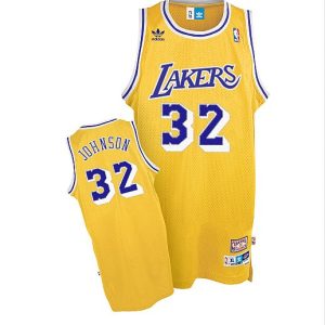 Yellow Magic Johnson Los Angeles Lakers #32 Jersey