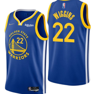 NBA Golden State Warriors #22 Andrew Wiggins 2022 Royal 75th Anniversary Jersey