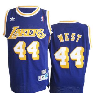 Los Angeles Lakers #44 Jerry West Blue Swingman Throwback NBA Jersey