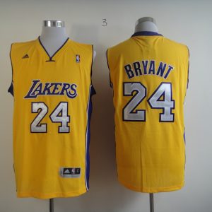 Adidas Los Angles Lakers #24 Kobe Bryant Yellow Jersey
