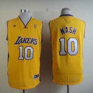 Adidas Los Angles Lakers #10 Nash Yellow Jersey