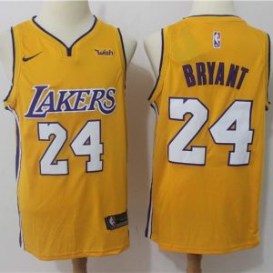 NBA Los Angeles Lakers #24 Kobe Bryant Yellow Nike Jersey