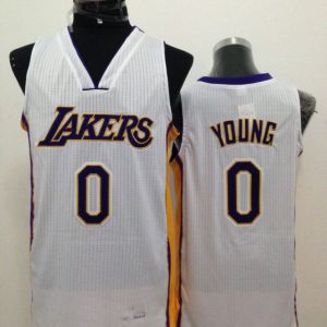 NBA Los Angeles Lakers #0 White Purple Jersey