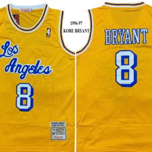 NBA Los Angeles Lakers #8 Bryant Yellow Mitchell and Ness Jersey