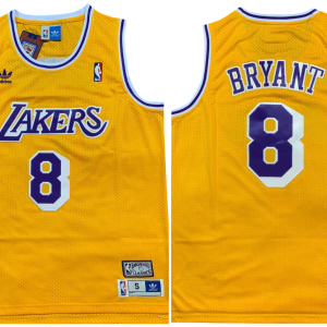 NBA Los Angeles Lakers #8 Bryant Yellow Throwback Jersey