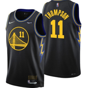 NBA Golden State Warriors #11 Klay Thompson 75th Anniversary Black Jersey