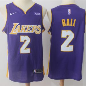NBA Los Angeles Lakers #2 Ball Purple Jersey
