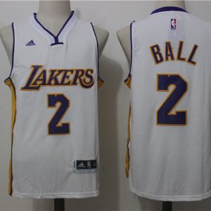 NBA Los Angeles Lakers #2 Ball White Jersey