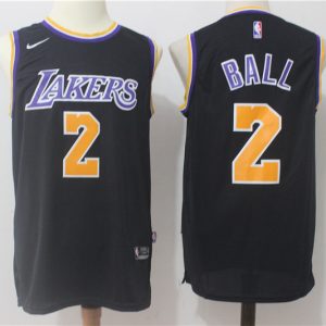 Nike NBA Los Angeles Lakers #2 Ball Black Jersey