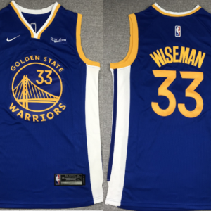 NBA Golden State Warriors #33 James Wiseman Blue Nike Jersey