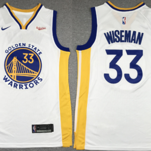 NBA Golden State Warriors #33 James Wiseman White Nike Jersey