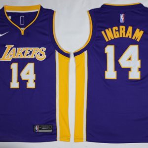 Nike NBA Los Angeles Lakers #14 Ingram Purple Jersey