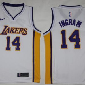 Nike NBA Los Angeles Lakers #14 Ingram White Jersey